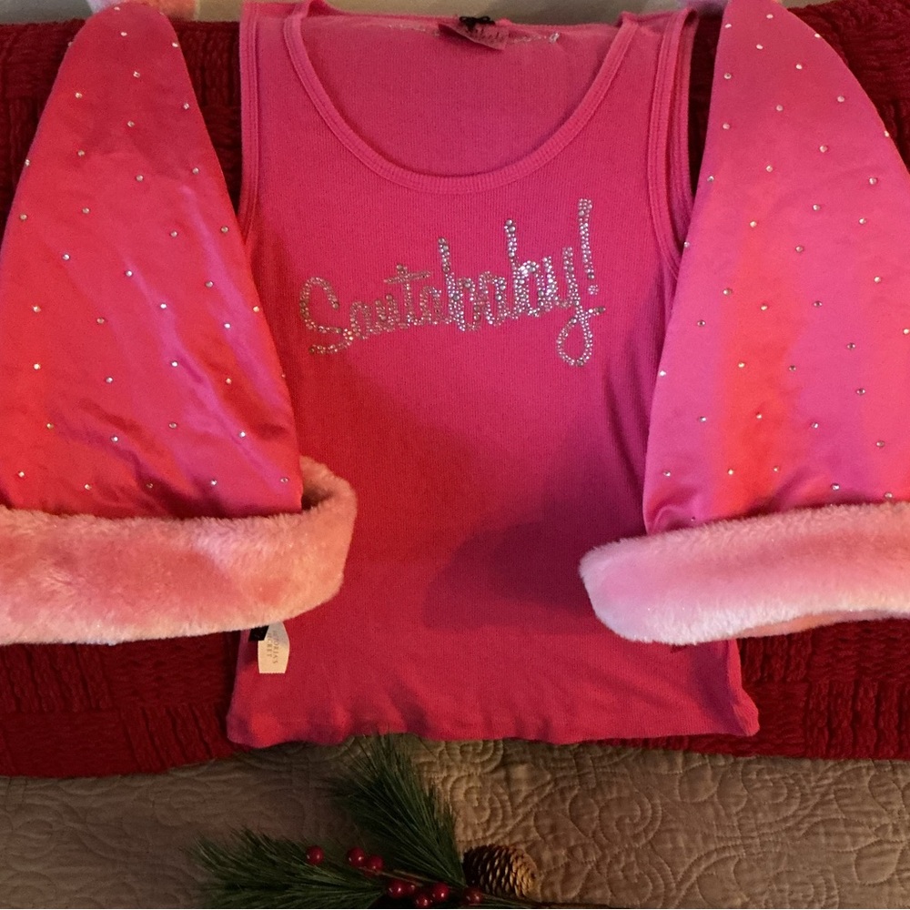 VICTORIA’S SECRET Vintage Santa Baby Tank & Hats 2005 Sz Medium Great Condition - Picture 3 of 16